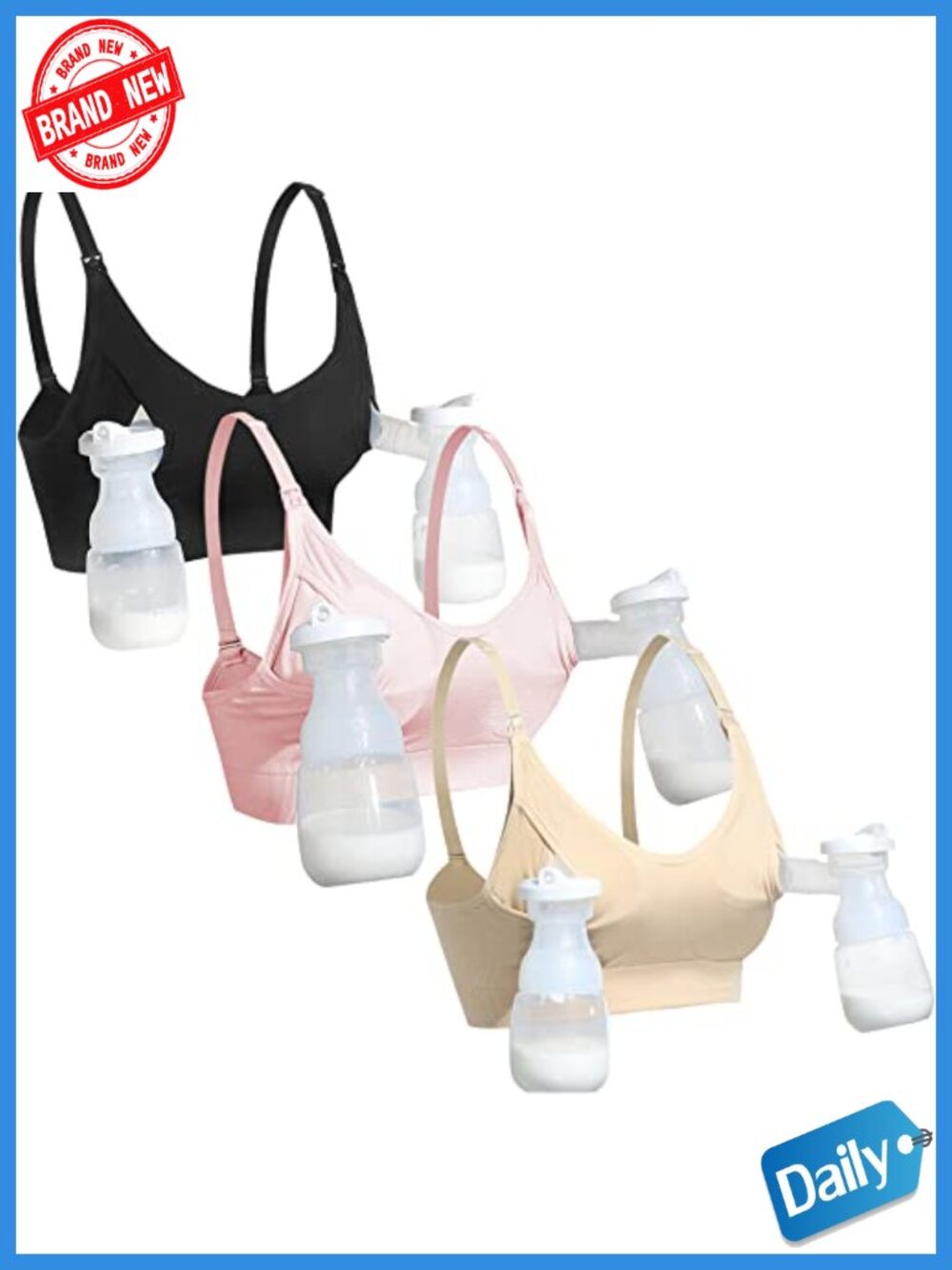 Nursing Bra Support Pumping Bra Hands Free Maternity Wireless Seamless